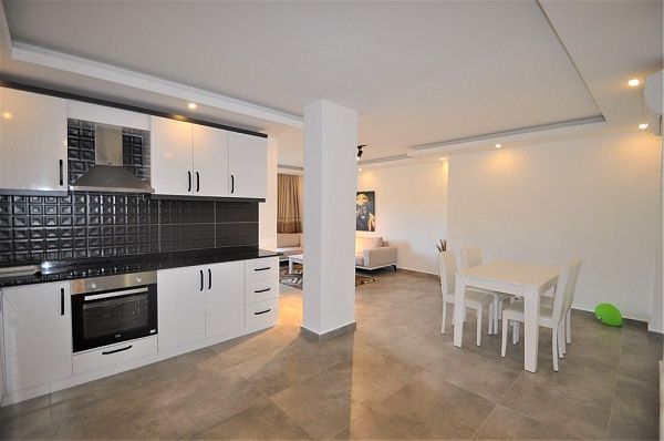 Большая квартира 1+1 с мебелью в Каргыджаке - Аланья - Турция (№1271)