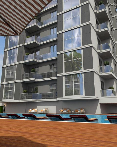 Апартаменты в строящемся ЖК в Махмутларе (№1465)