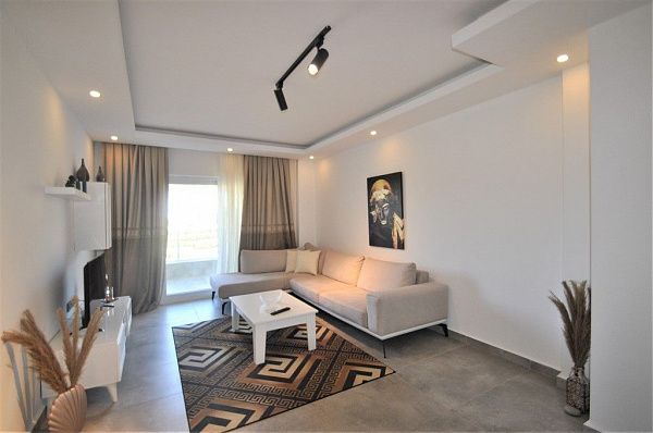 Большая квартира 1+1 с мебелью в Каргыджаке - Аланья - Турция (№1271)