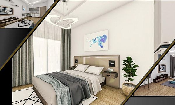 Новые квартиры 1+1 в Махмутларе - без мебели